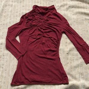 Anthropologie Stretchy 3/4-Sleeve Funnelneck XS